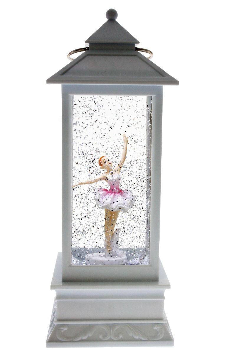 Ballerina White Glitter Lantern
