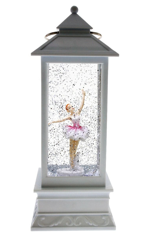 Ballerina White Glitter Lantern