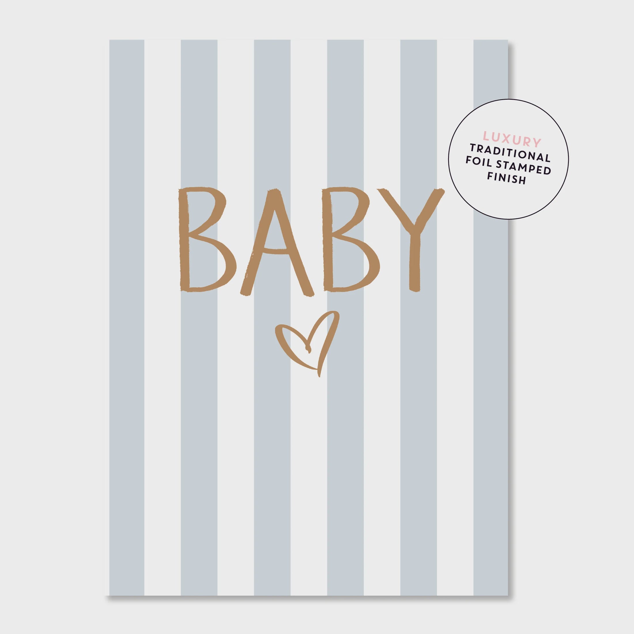 Blue Baby Stripes - Greeting Card