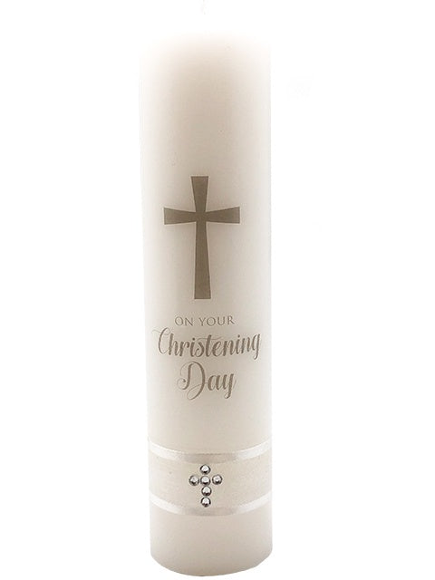 Silver - Christening Candle