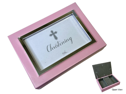 Pink - Christening Keepsake Jewellery Box