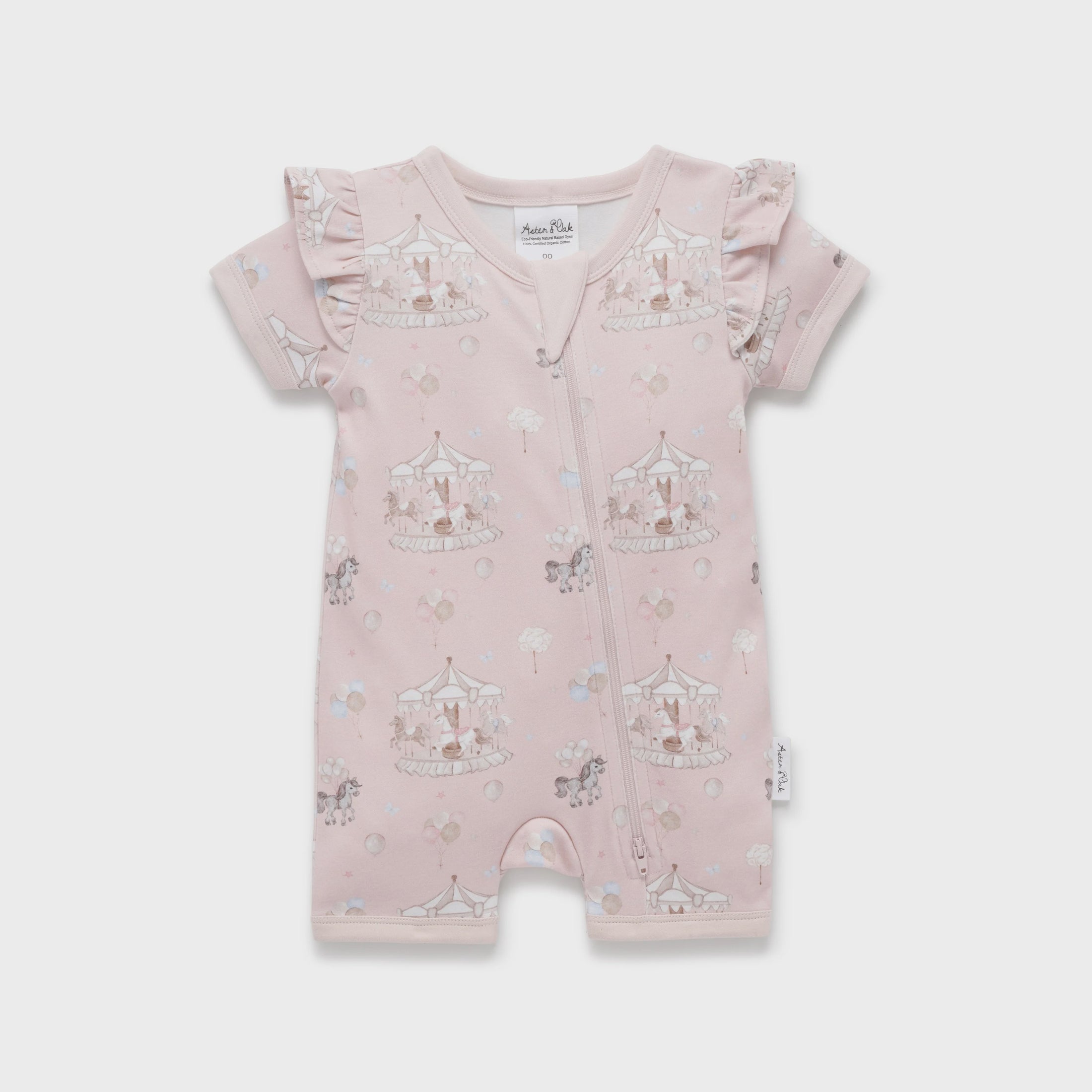 Carousel Ponies Zip Romper