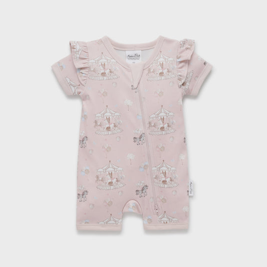 Carousel Ponies Zip Romper