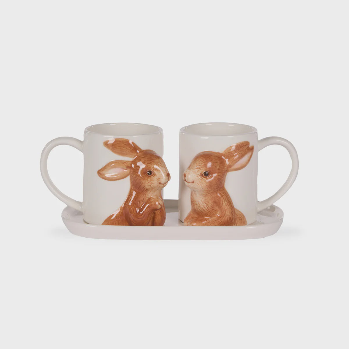 Ceramic Bunnies Mug Set