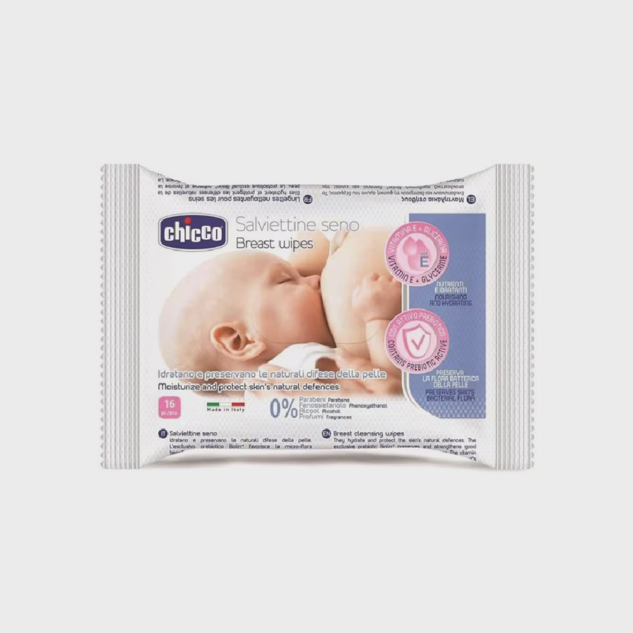 Chicco Cleansing Breast Wipes 16pc