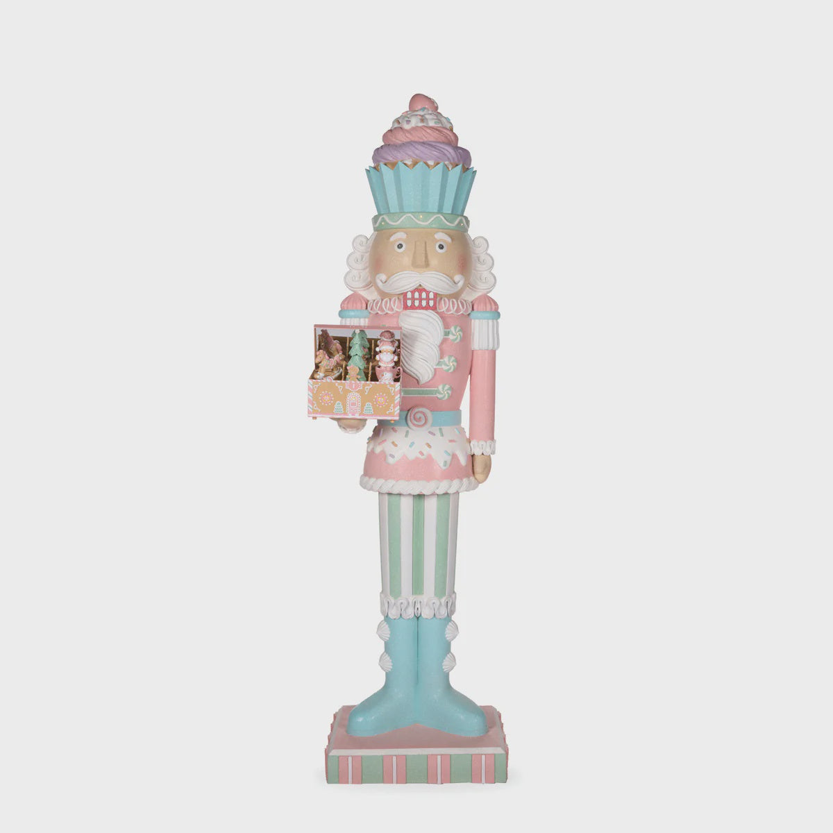 Musical LED Pastel Piped Candy Nutcracker 216cm