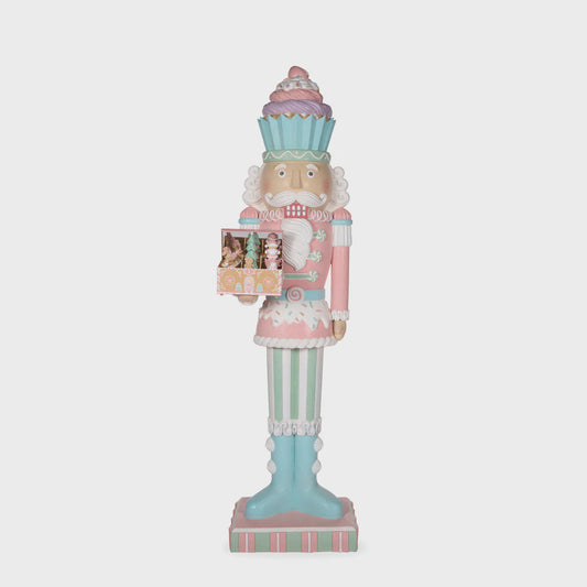 Musical LED Pastel Piped Candy Nutcracker 216cm