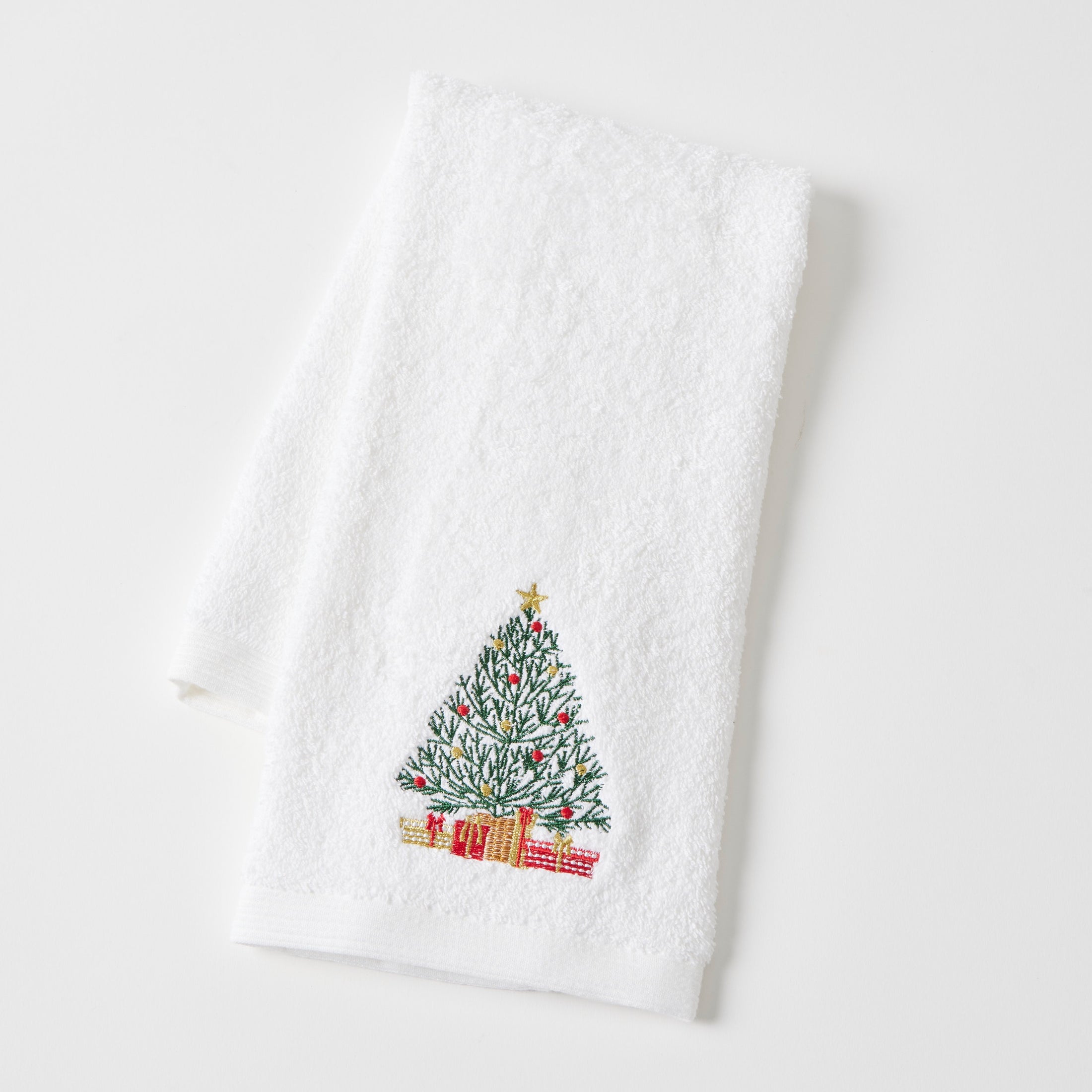 Christmas Tree - Embroidered Hand Towel