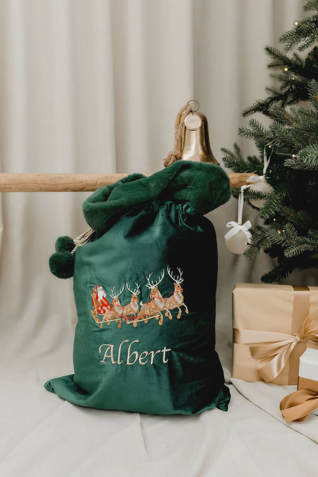 Santa's Sleigh - Deluxe Embroidered Santa Sacks