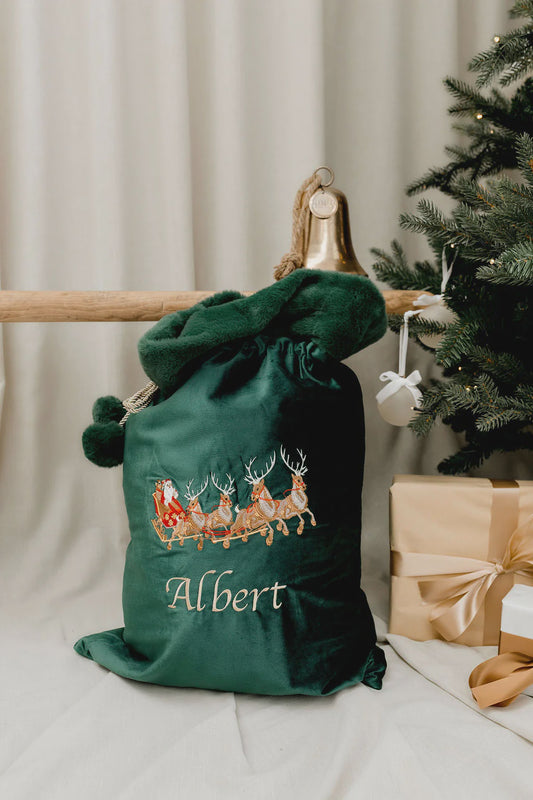 Santa's Sleigh - Deluxe Embroidered Santa Sacks