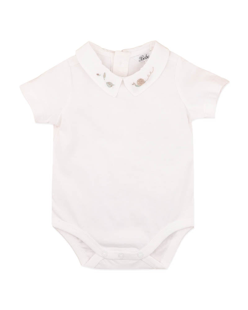 Evan Emb. Collared Bodysuit - Bebe By Minihaha