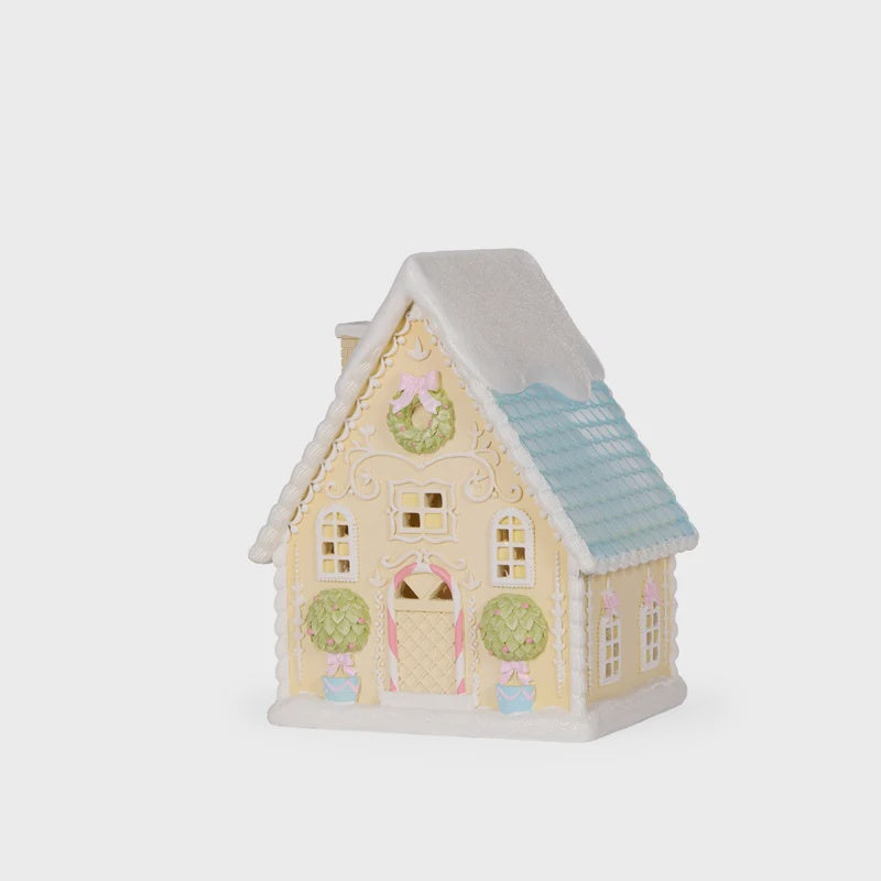 IN-STORE PICKUP ONLY - LED Piped Patisserie Gingerbread Cottage - Holly & Ivy