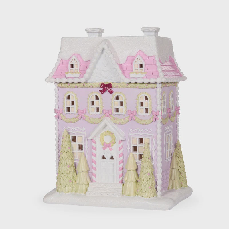 IN-STORE PICKUP ONLY - LED Piped Patisserie Gingerbread Mansion - Holly & Ivy