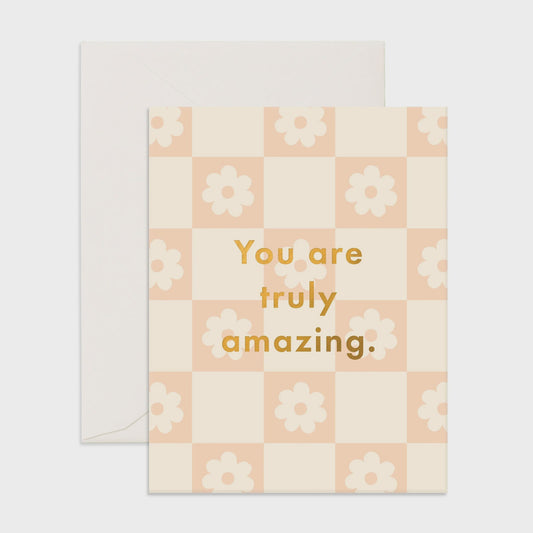 Truly Amazing - Daisy Grid - Greeting Card - Fox & Fallow