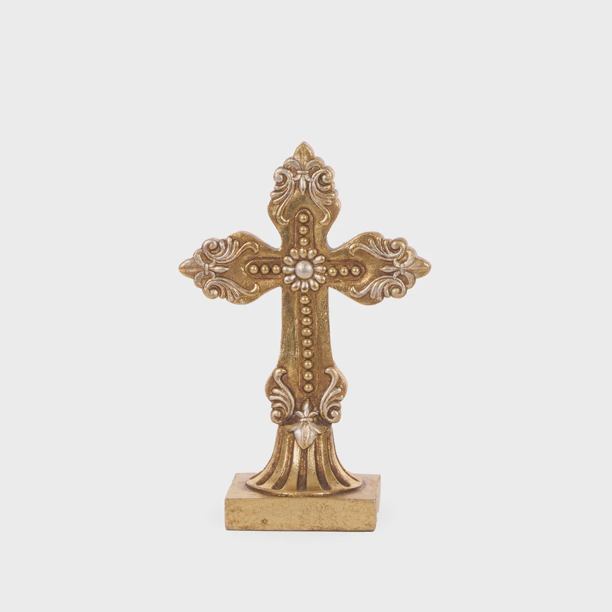 Gold Beaded Cross