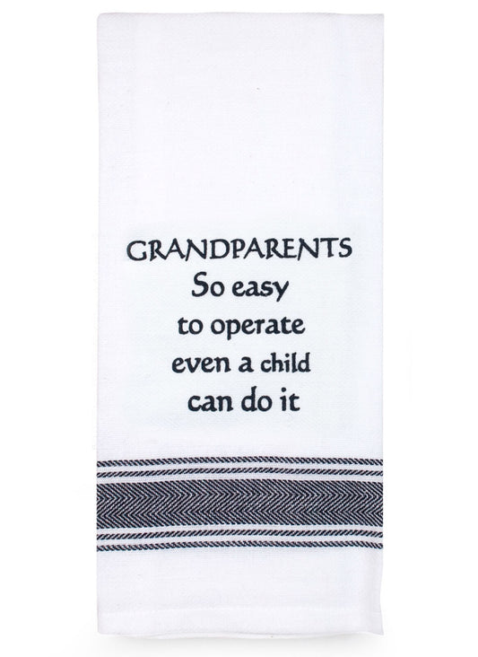 Grandparents So Easy To Operate - Tea Towel