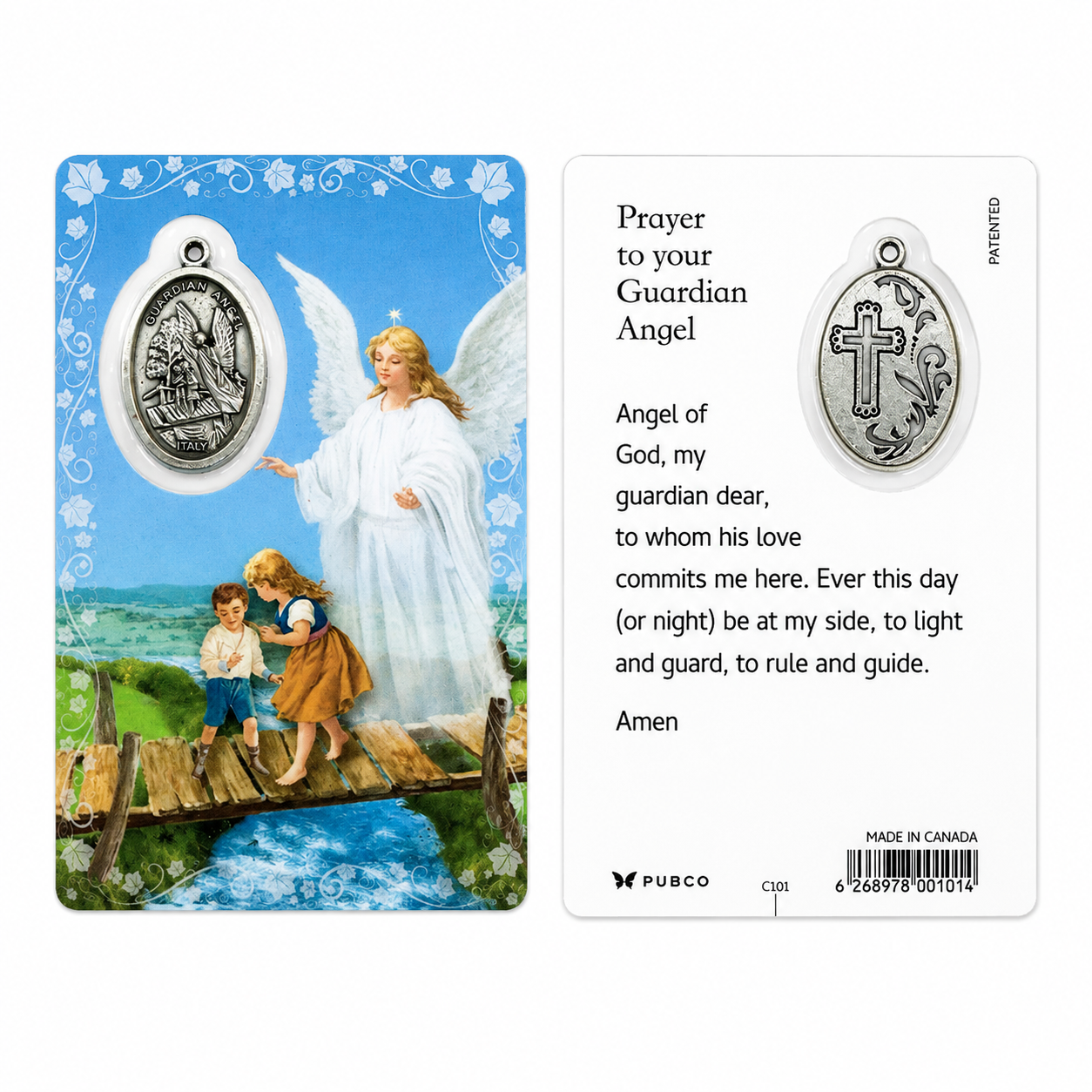 Guardian Angel - Prayer Card & Medal