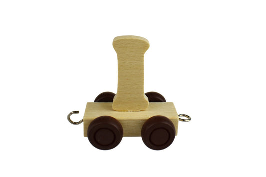 I - Wooden Letter Train Carriage