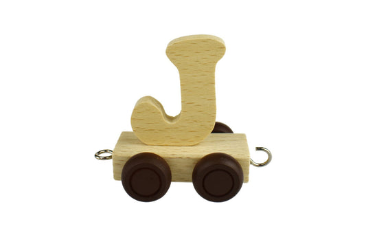 J - Wooden Letter Train Carriage