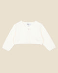 Load image into Gallery viewer, Ivory Scalloped Edge Knitted Cardigan
