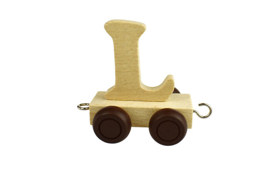 L - Wooden Letter Train Carriage