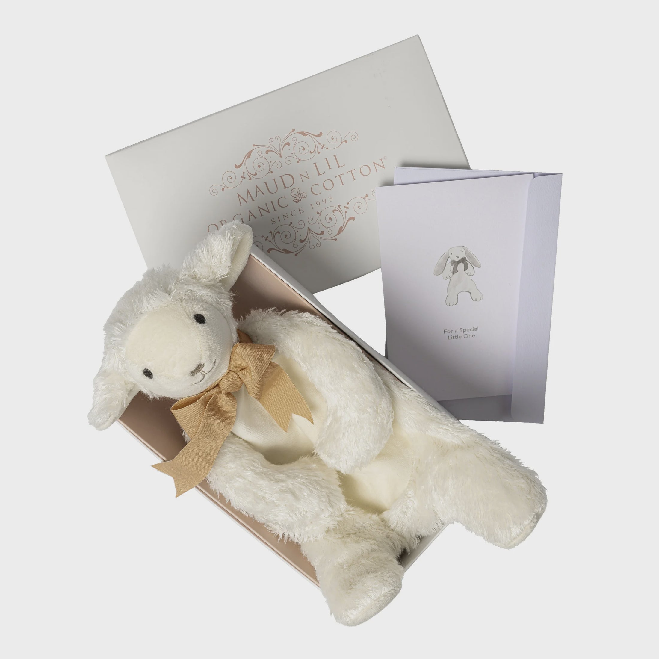 Lamb Bunny Dummy Clip Comforter Toy Organic Cotton Baby Gift