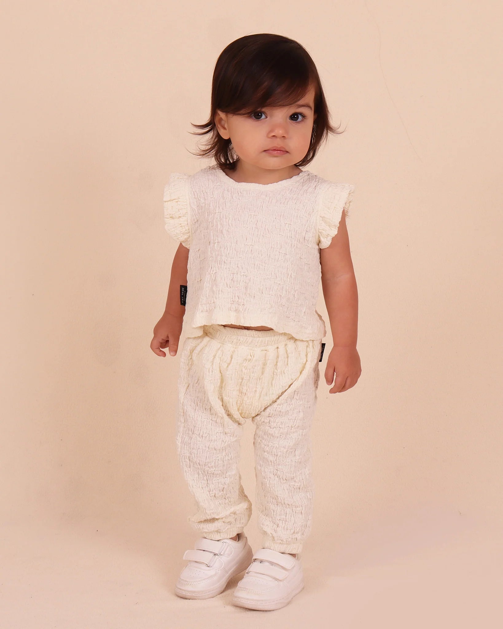 Tiny Tribe Cotton Scrunch Frill Top & Slouch Pant Set