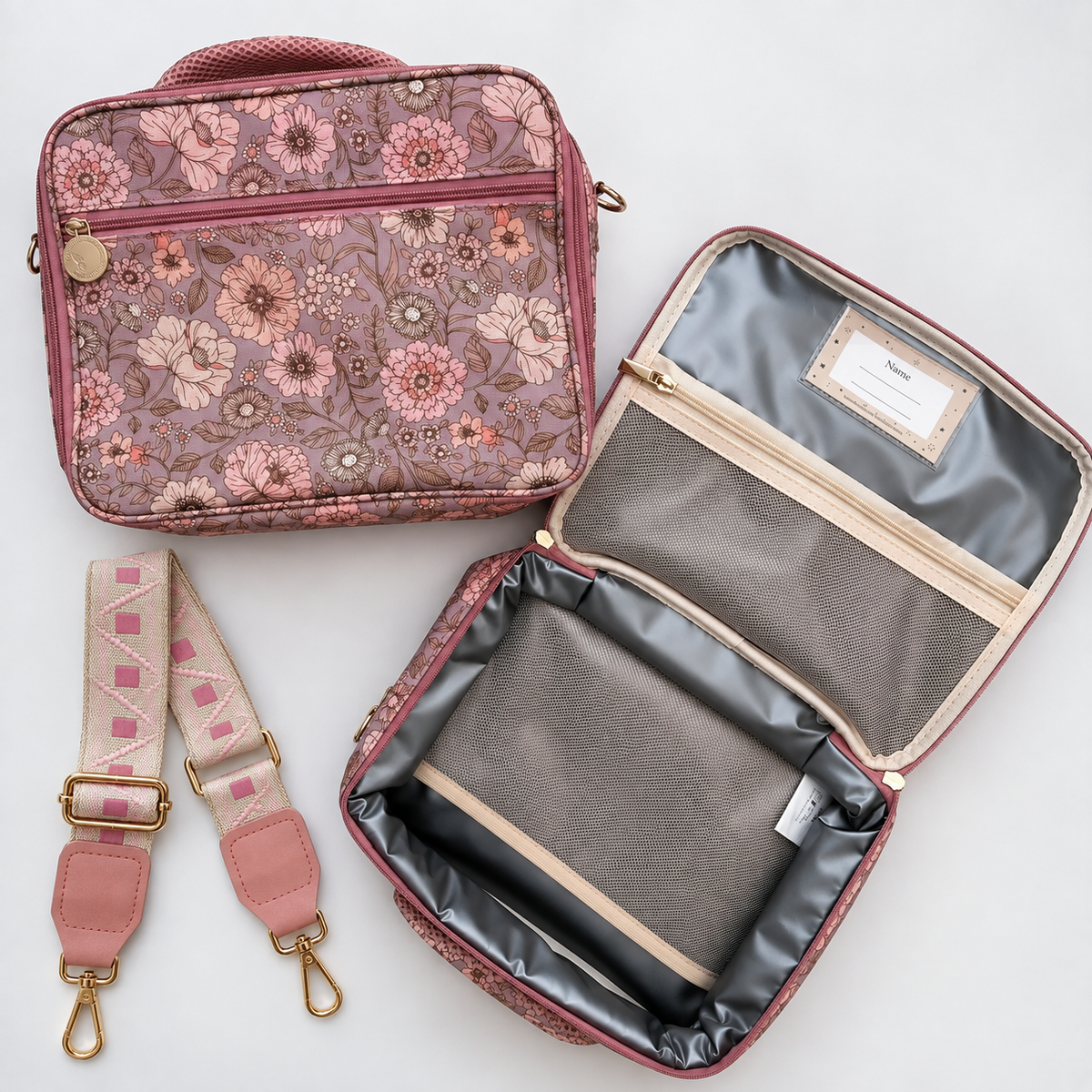 Lunch Bag & Matching Shoulder Strap - Harriet - Wonderland4children