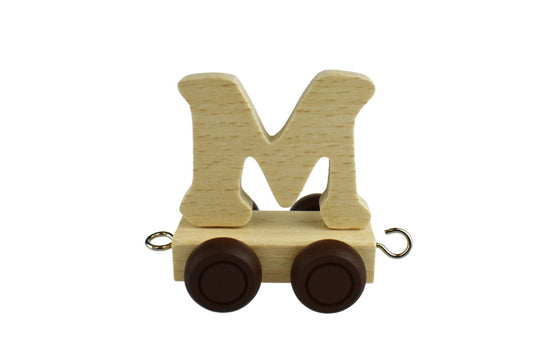 M - Wooden Letter Train Carriage