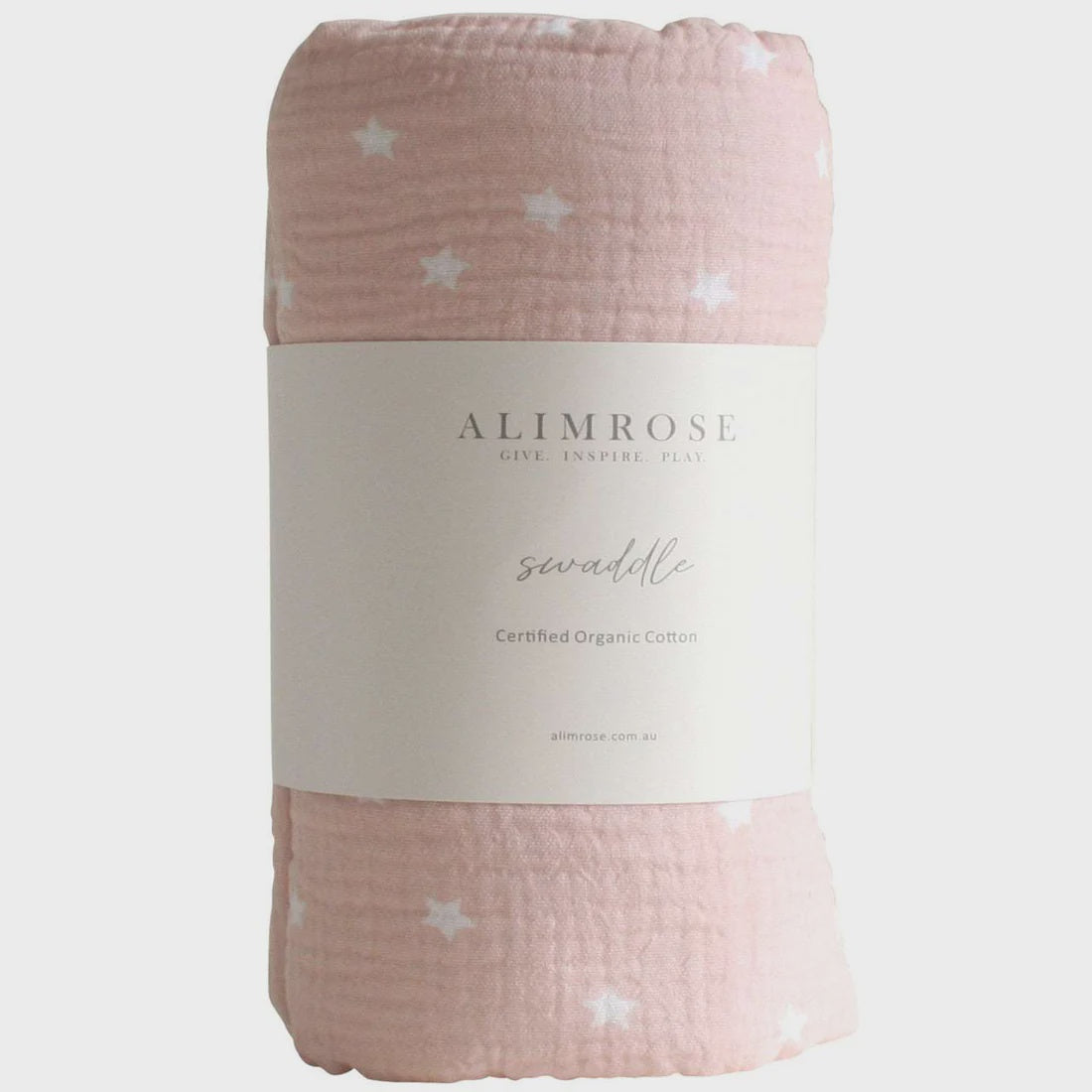 Muslin Swaddle - Starry Night - Pink Petal