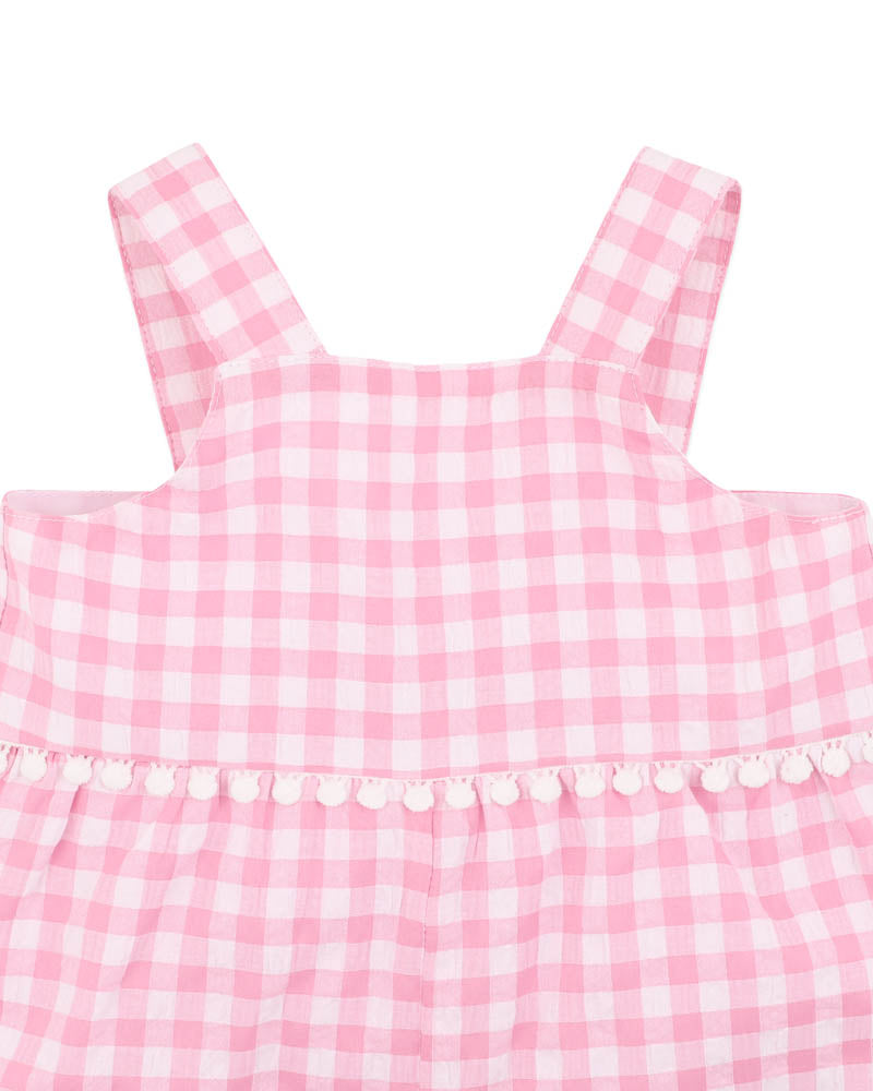 Pink Gingham Resort Playsuit - Bebe By Minihaha