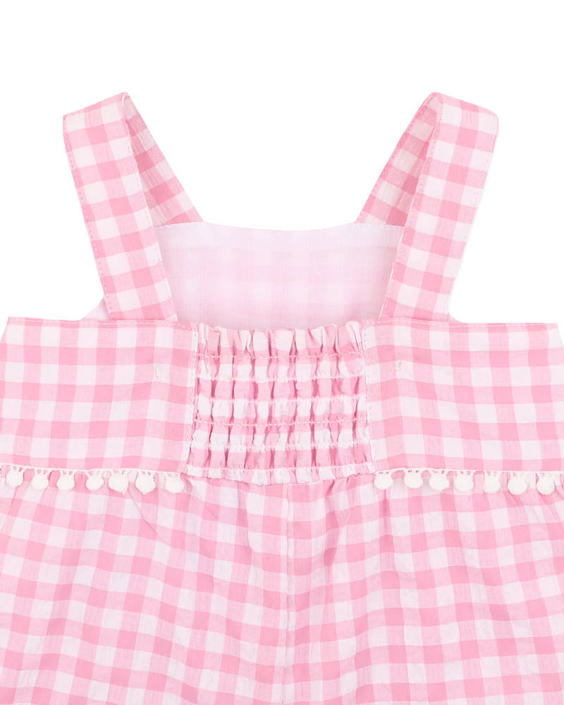 Pink Gingham Resort Playsuit - Bebe By Minihaha