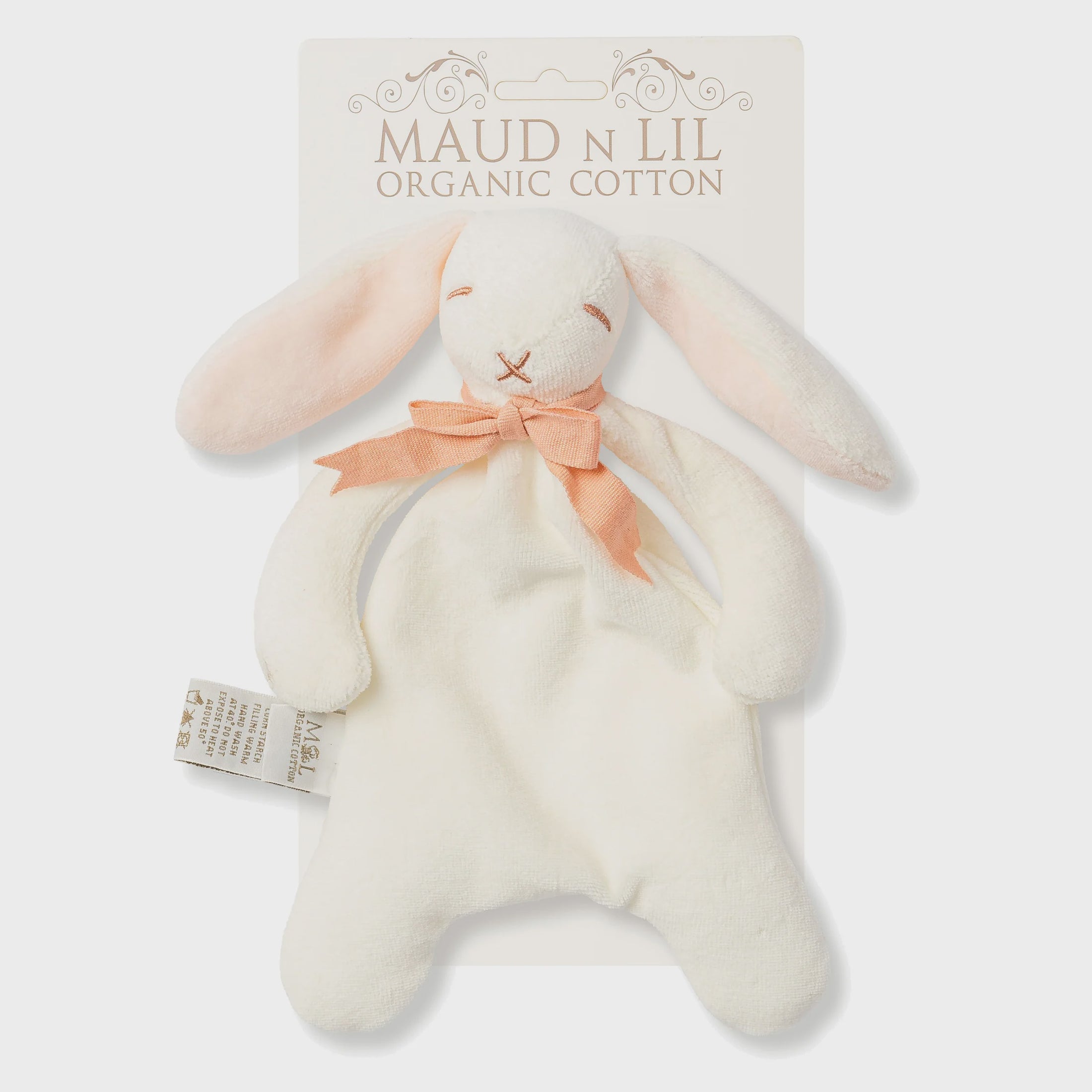 Pink - Mini Bunny Comforter Toy - Organic Cotton - 20cm