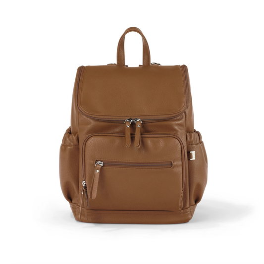 Mini Signature Backpack - Chestnut Brown Vegan Leather - OiOi