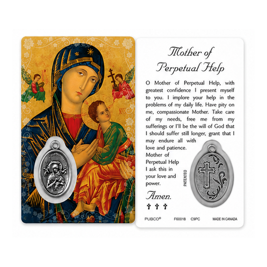 Mother Of Perpetual Help - Prayer Card & Medal