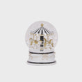 Load image into Gallery viewer, Musical Gold & White Merry-Go-Round Snow Globe - 12cm
