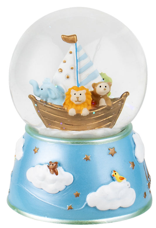 Musical Snow Globe - Blue Noah's Ark