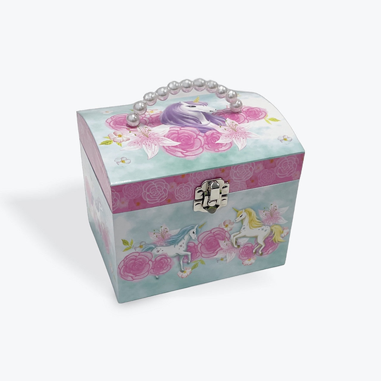 Musical Unicorn Pearl Handle Jewel Box