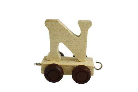 N - Wooden Letter Train Carriage