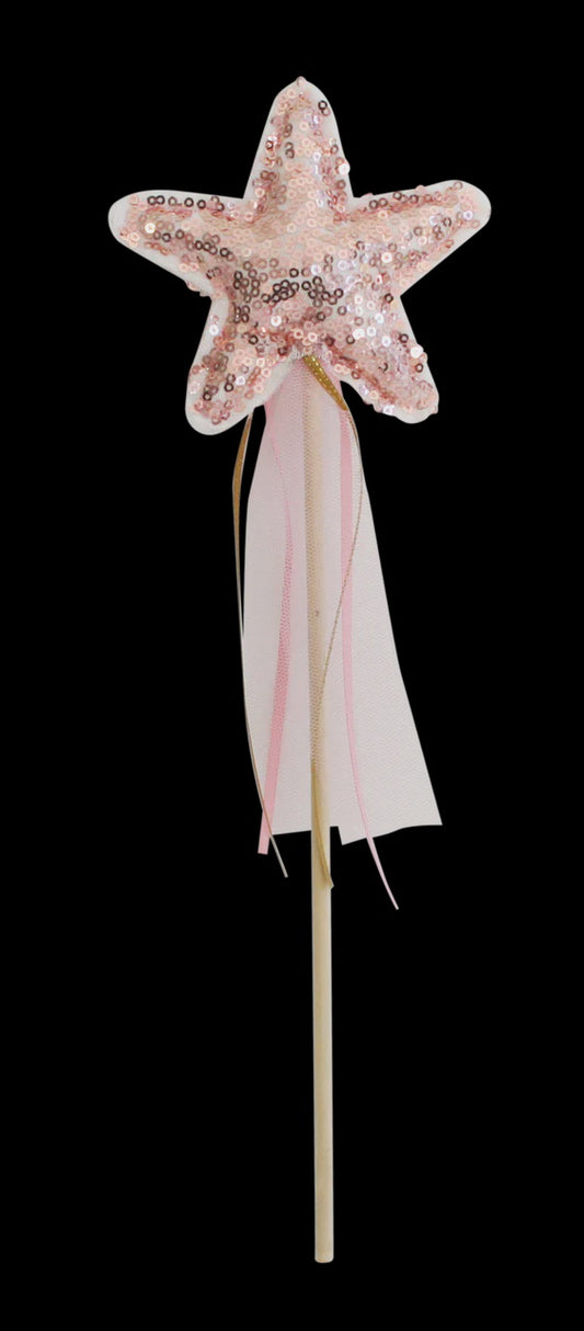 Sequin Star Wand - Rose Gold