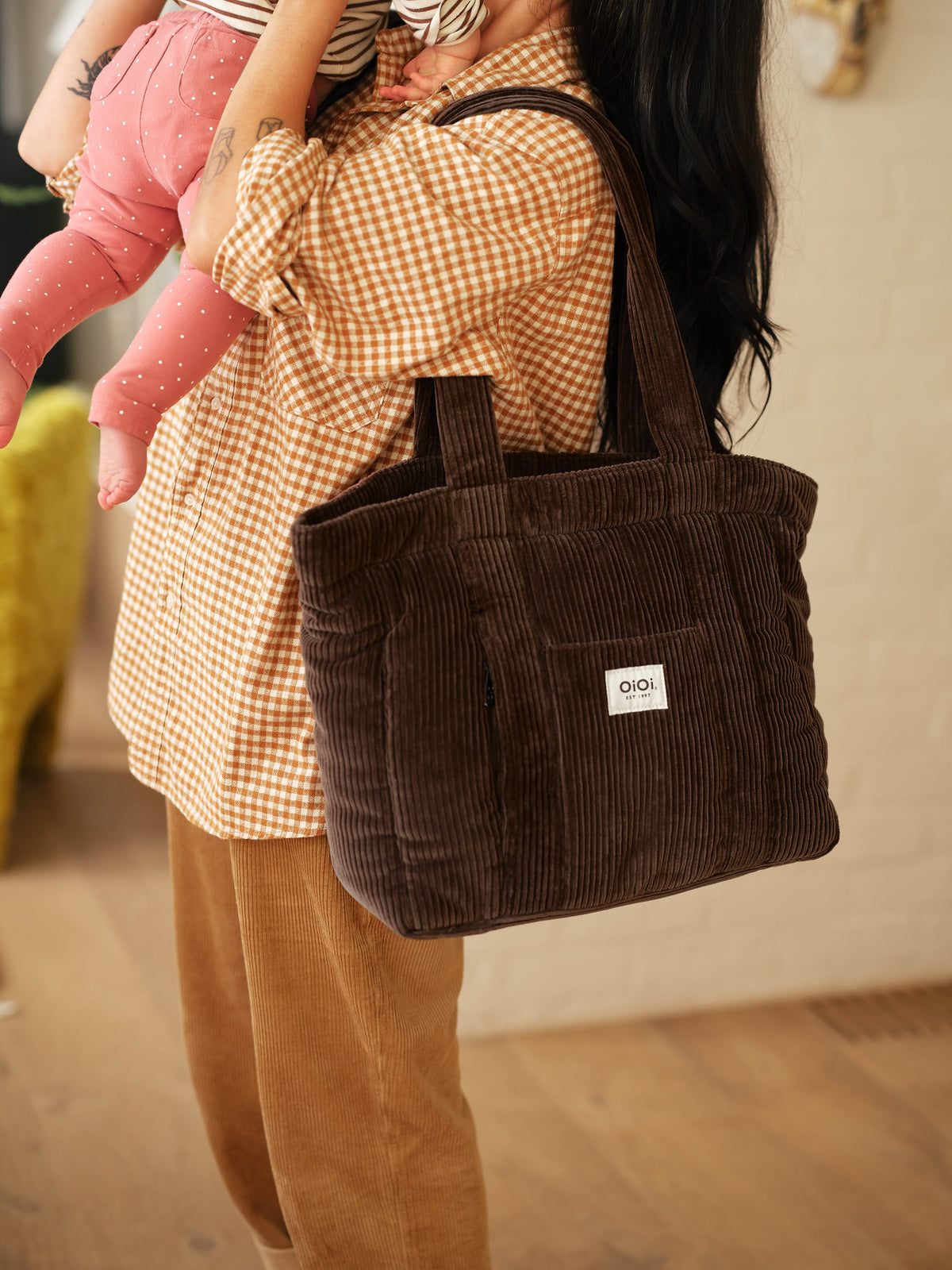 Everyday Tote - Chocolate Brown Corduroy