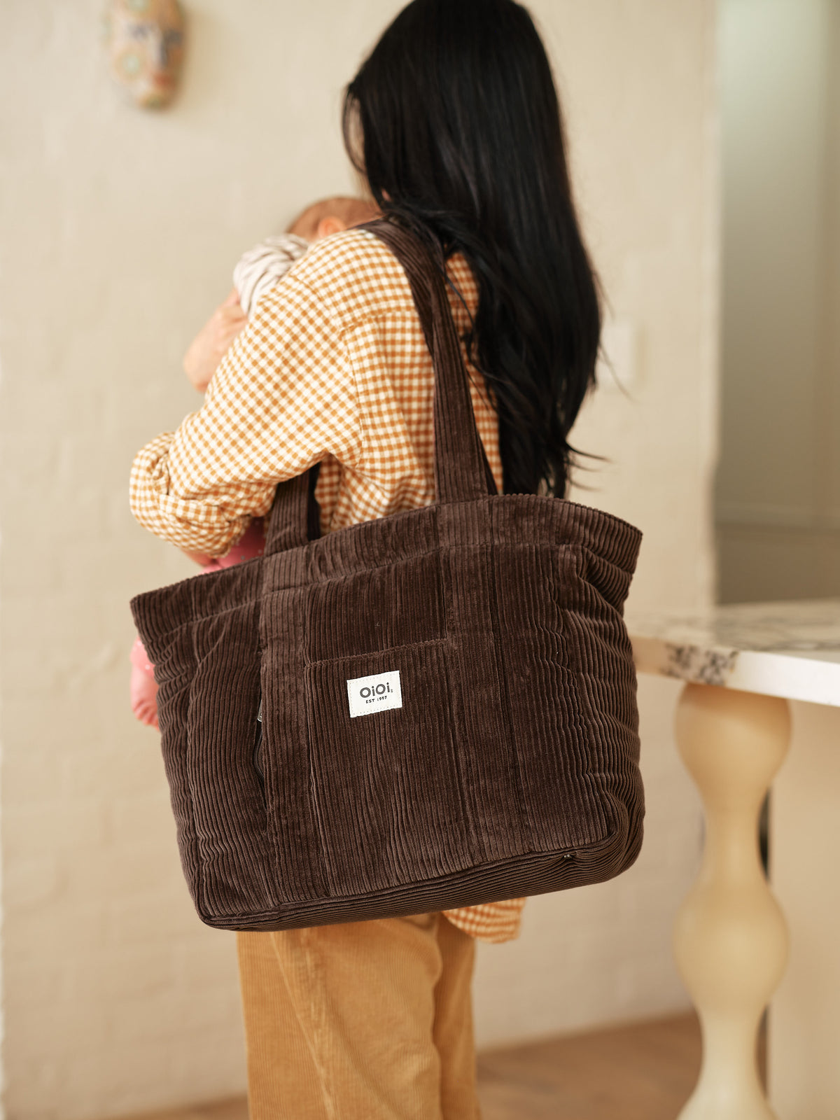 Everyday Tote - Chocolate Brown Corduroy