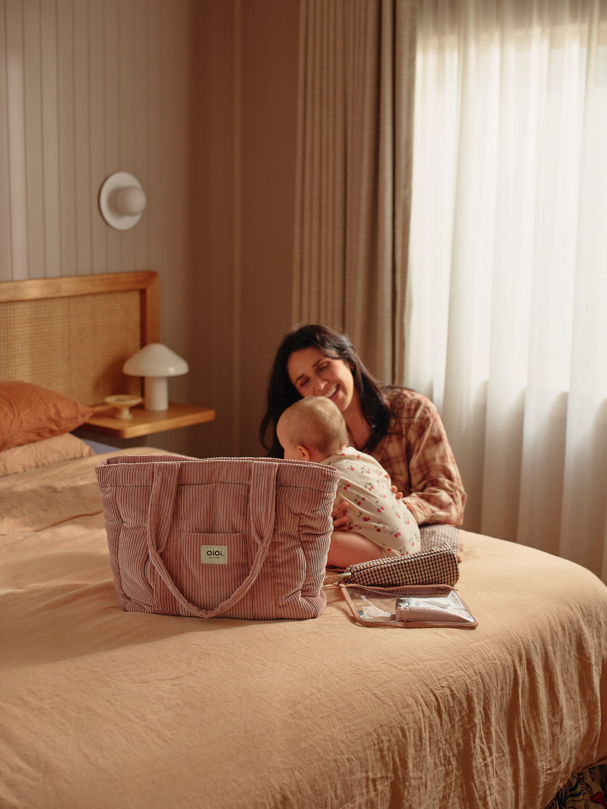 OiOi - Everyday Tote - Rose Pink Corduroy