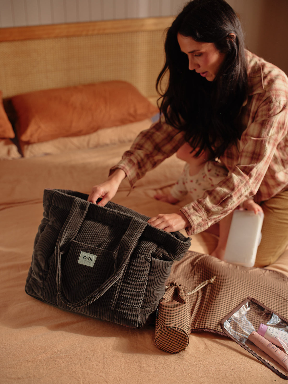 Everyday Tote - Chocolate Brown Corduroy