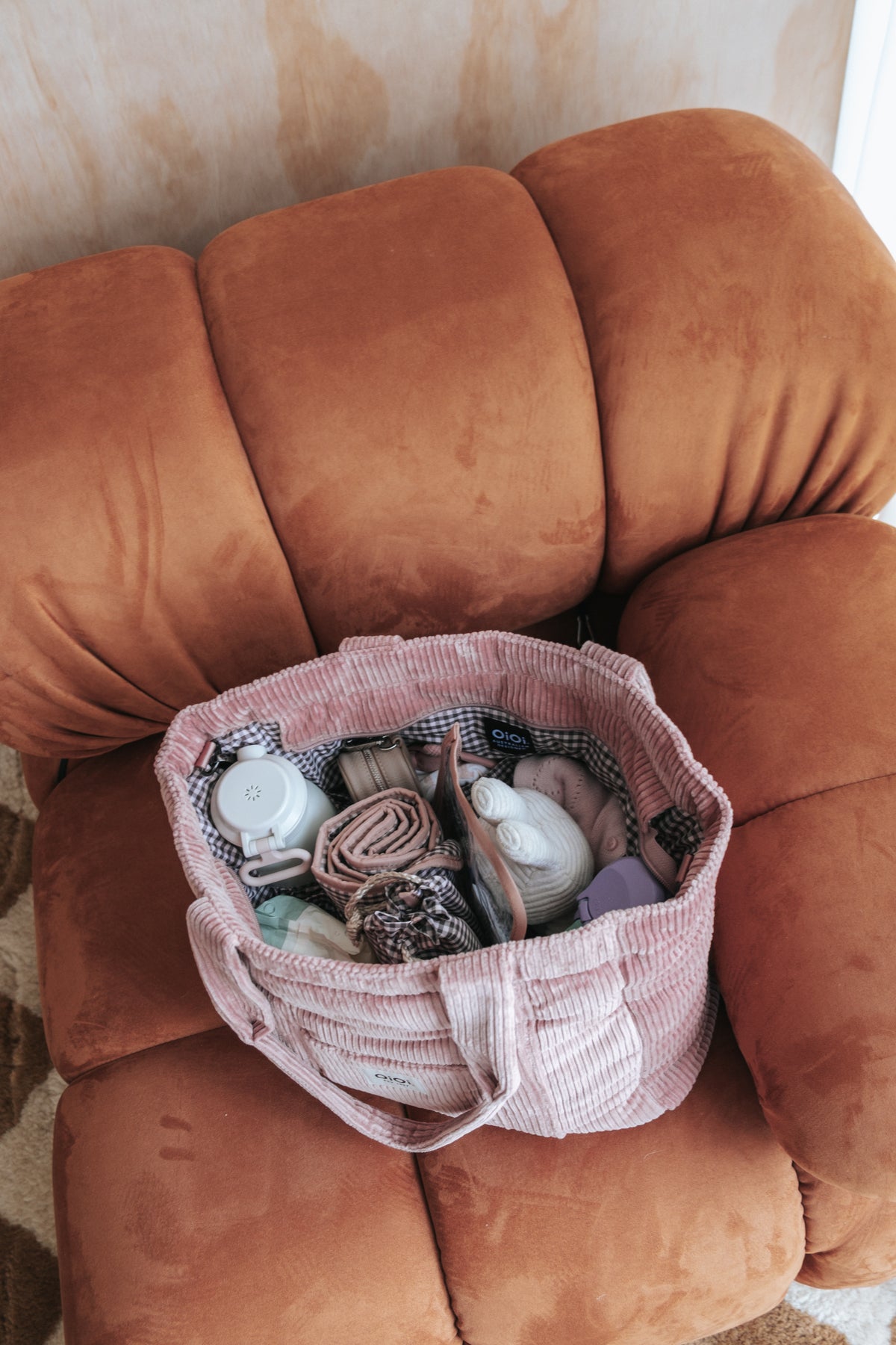 OiOi - Everyday Tote - Rose Pink Corduroy