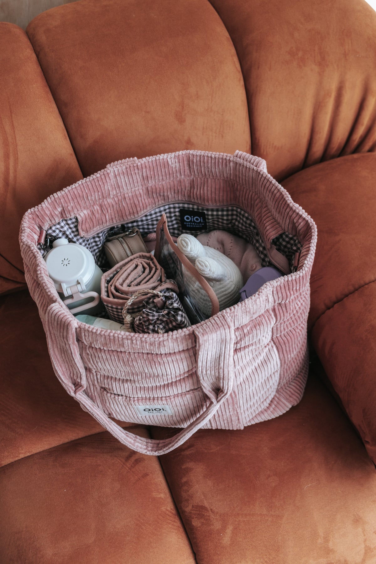 OiOi - Everyday Tote - Rose Pink Corduroy