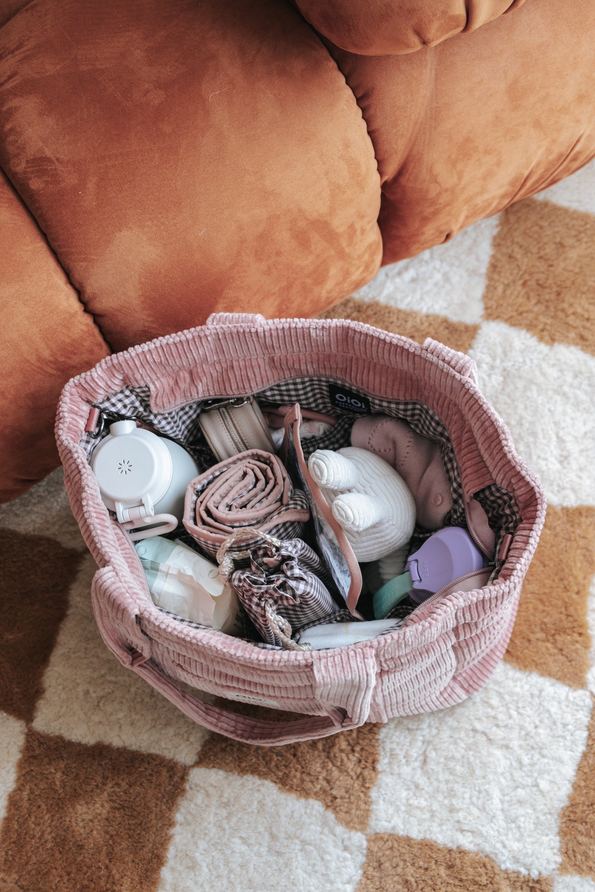 OiOi - Everyday Tote - Rose Pink Corduroy