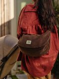 Load image into Gallery viewer, OiOi - Luna Crossbody - Chocolate Brown Corduroy
