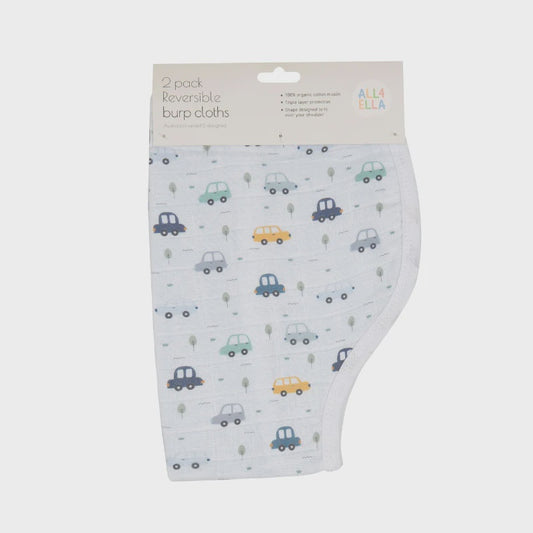 Organic Burp Cloth 2PK - Beep Beep