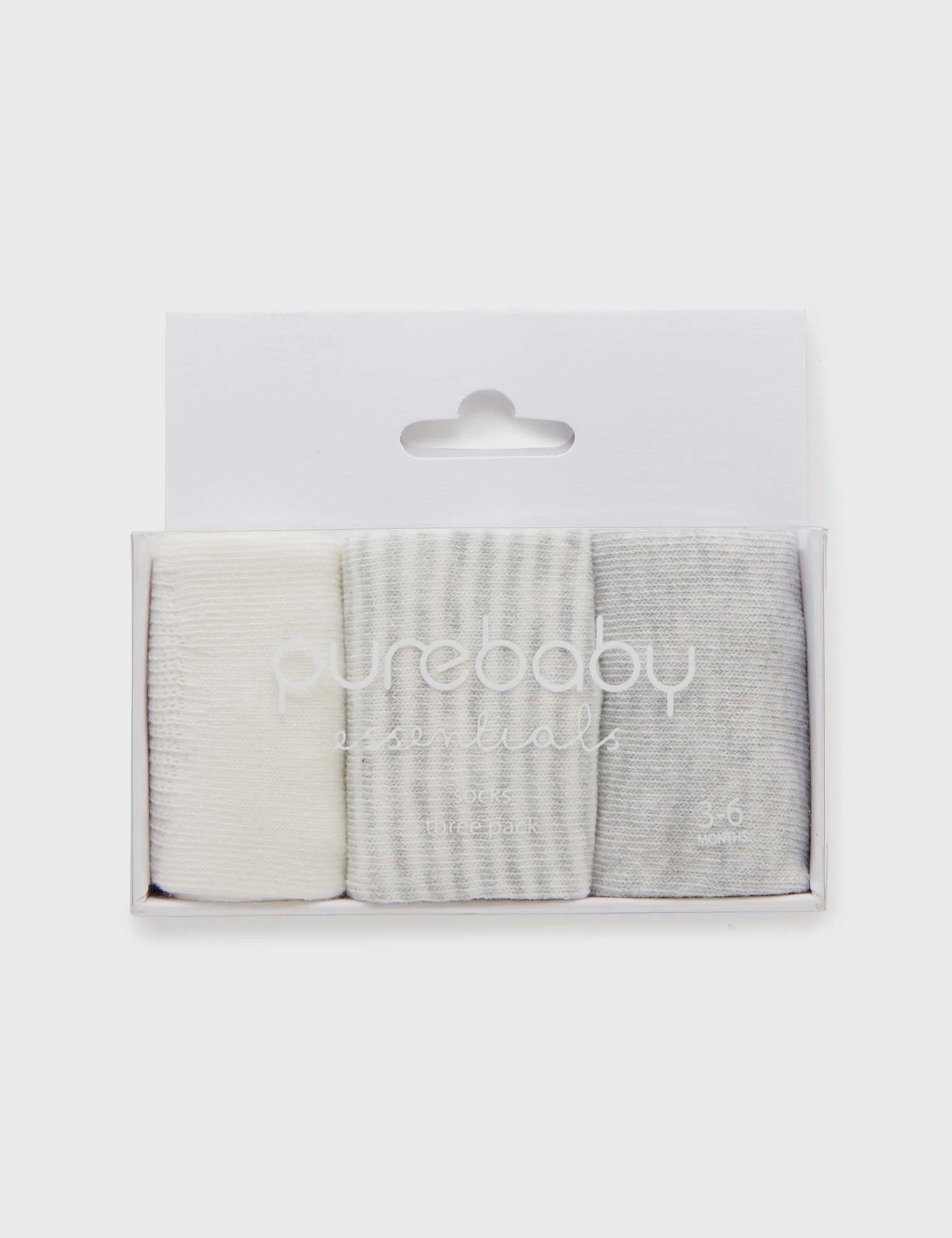 Pale Grey Socks - 3 Pack